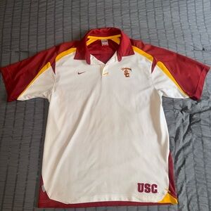 Nike USC Trojans Quarter-Zip Training Shirt – Red & White – Size Large